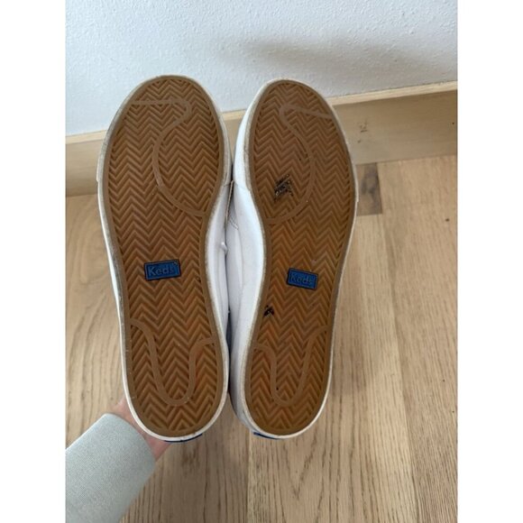 Keds Shoes Women's 9.5 Kedsport Low Top Sneaker White Lave Up Flats Leather - Picture 5 of 7